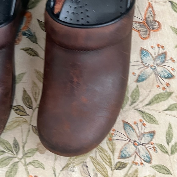 Brown Leather Clog Shoes 38 - Picture 3 of 9